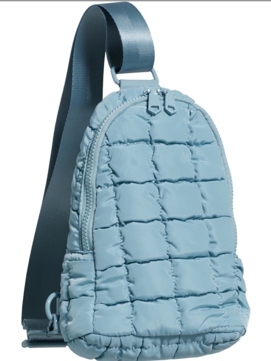 Sol And Selene Handbags - Light Blue Quilted Sling Bag for Men